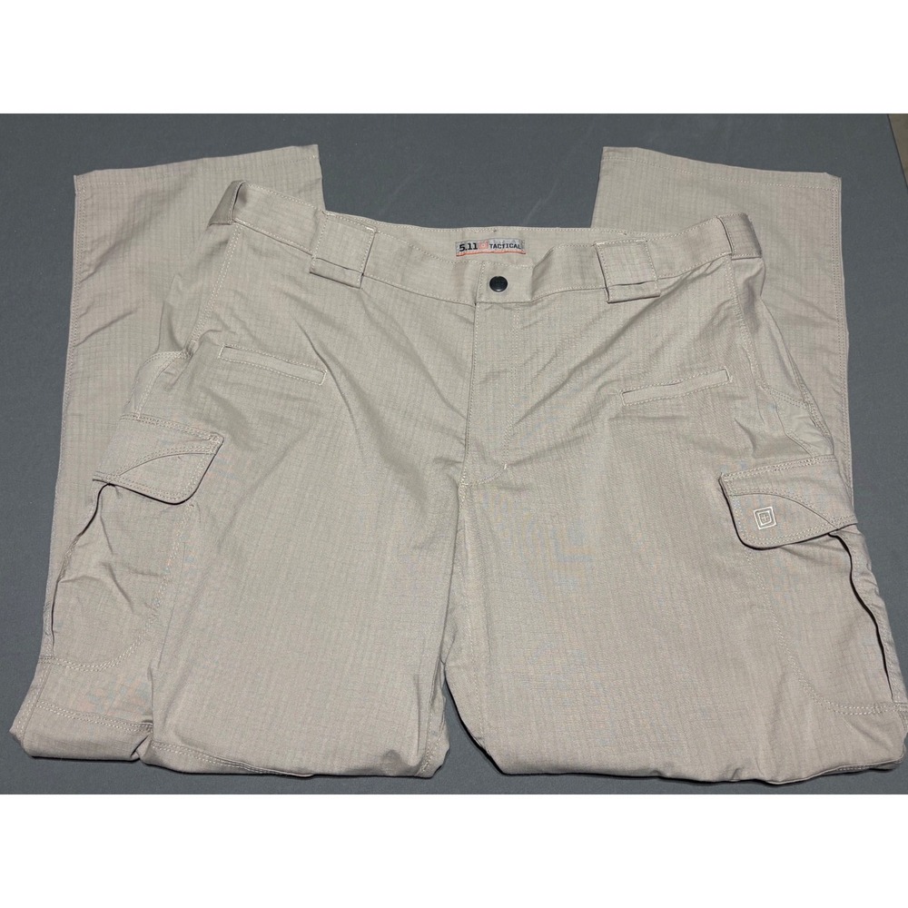 5.11 Tactical Khaki Tan Ripstop Cargo Pants 40x32 Mens Straight Leg Utility